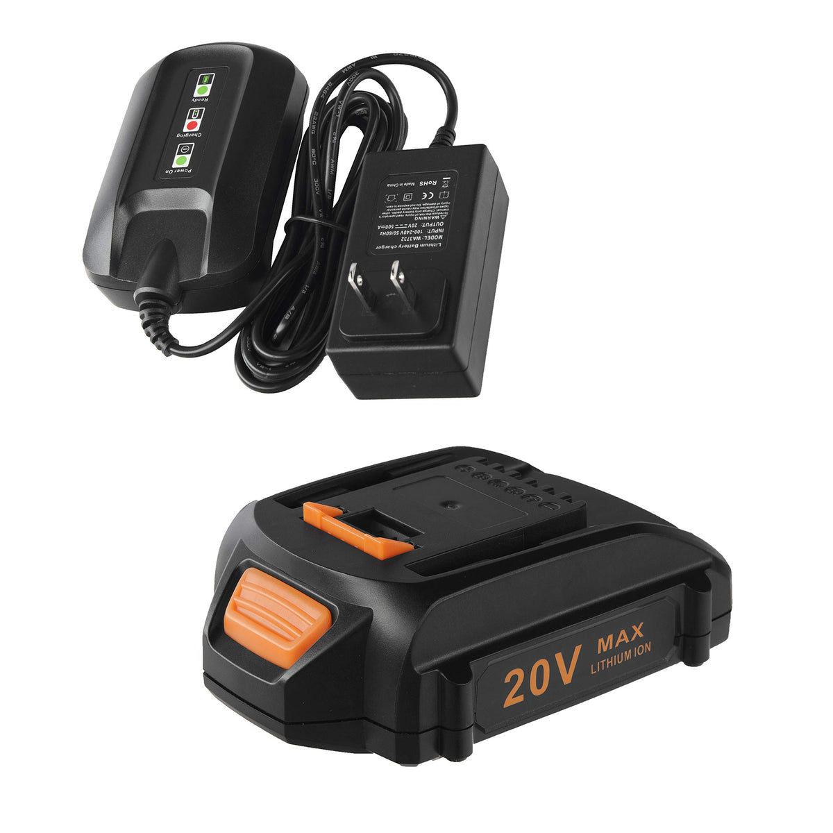 CELL9102 20V battery powers Worx cordless tools reliably.