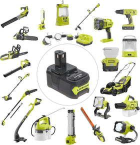 CELL9102 broad compatibility with 18V ONE+ cordless tools.