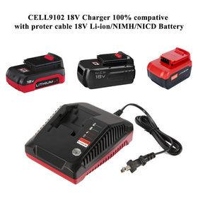 Two-pack CELL9102 18V lithium batteries ready for on-site tasks.