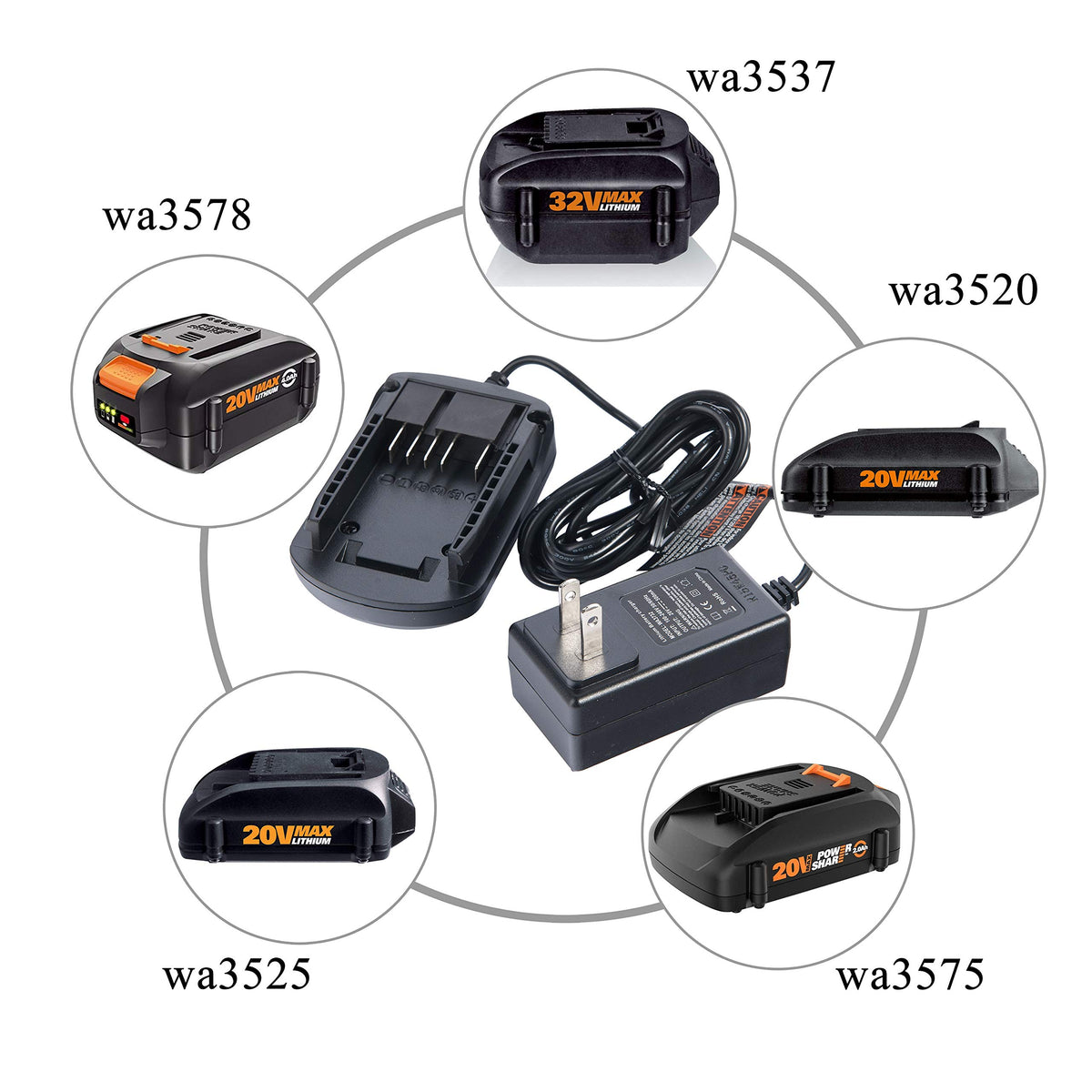 CELL9102 WA3742 battery connectors provide secure fit for multiple 20V packs.
