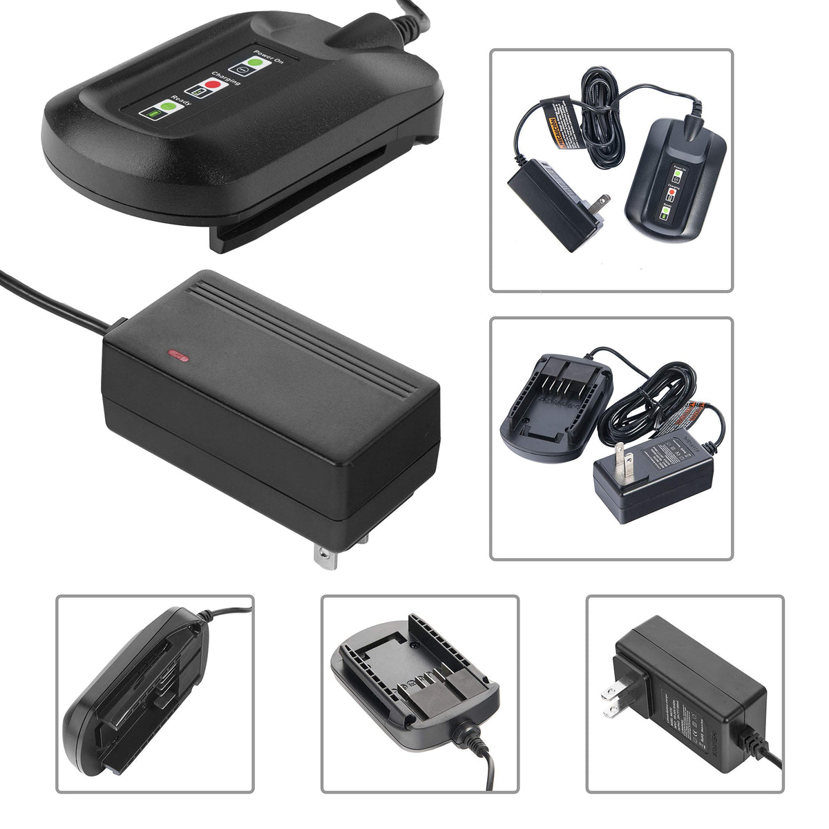 CELL9102 WA3742 charger back view shows universal plug for global use.
