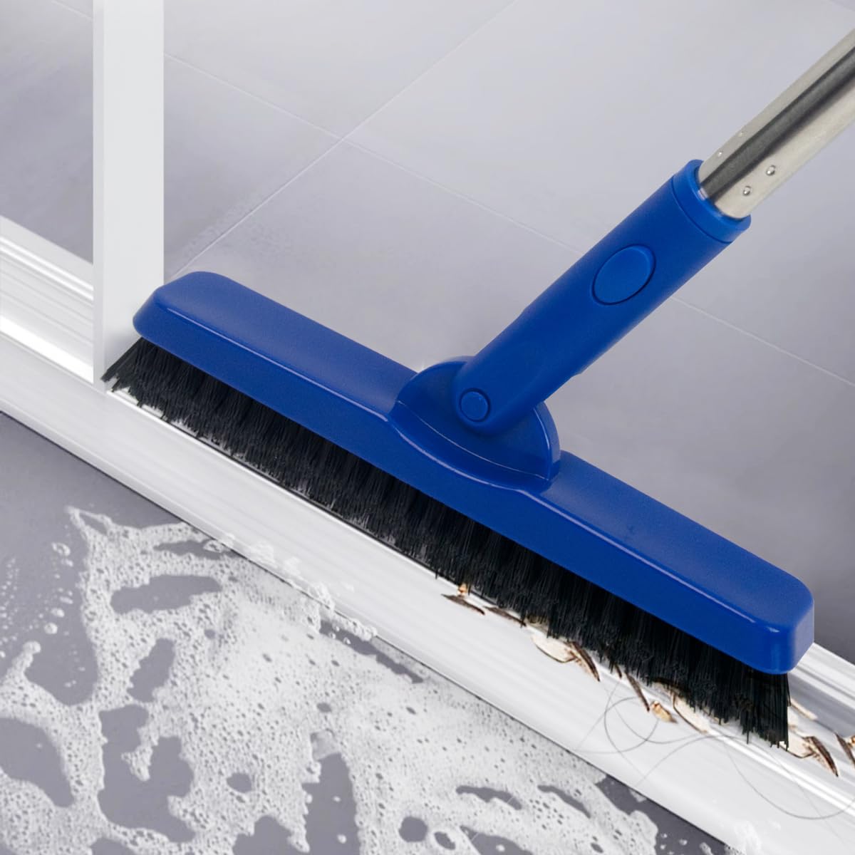 CELOX grout brush corner-access design helps reach narrow gaps