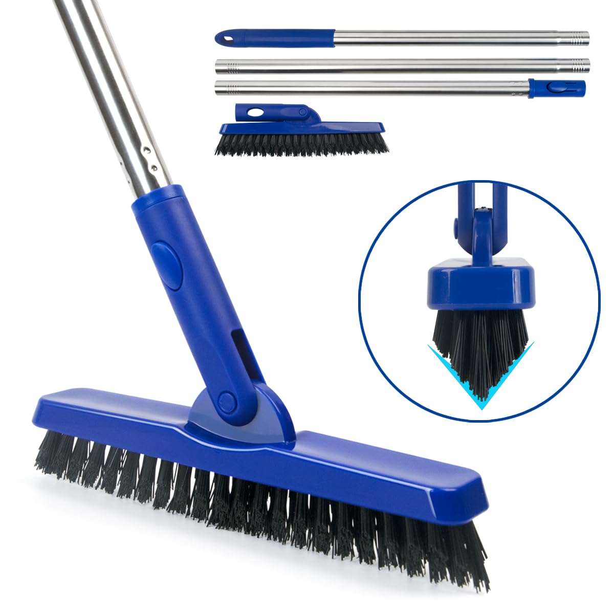 CELOX grout brush with V-shape bristles cleans corners and edges