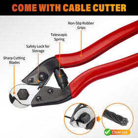 CELYND versatile 1/8 inch cable suitable for decks, shade sails, and decor.
