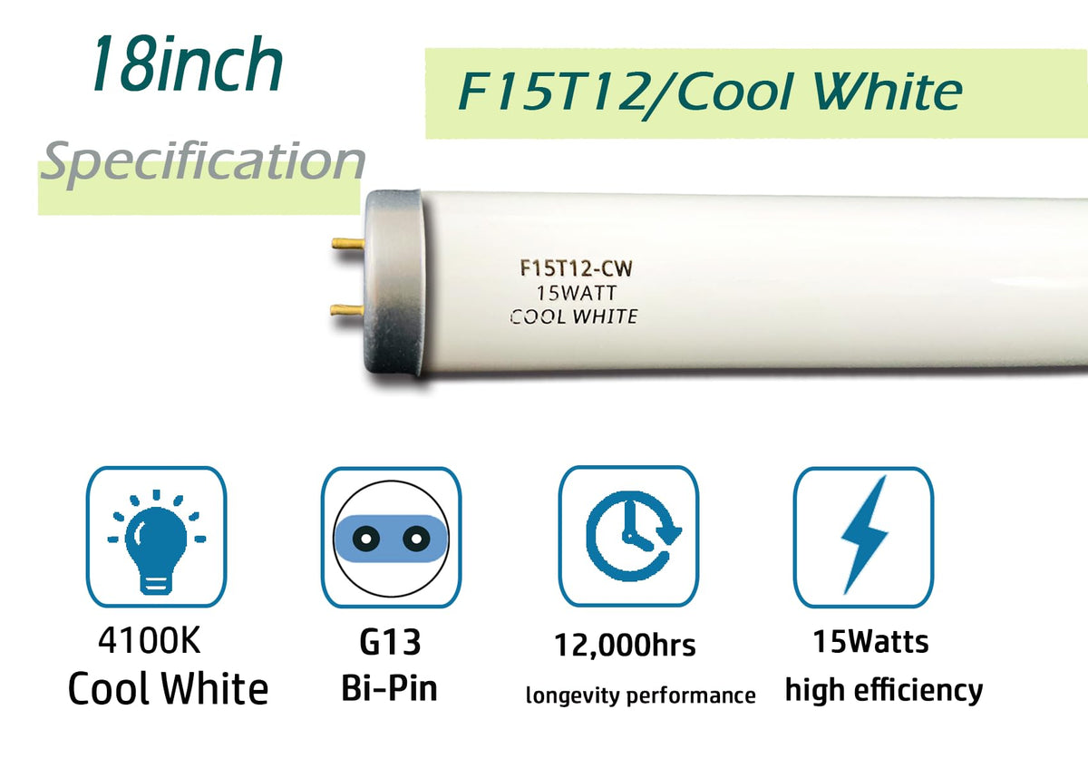Cemlorot T12 straight lamp with G13 base for easy replacement