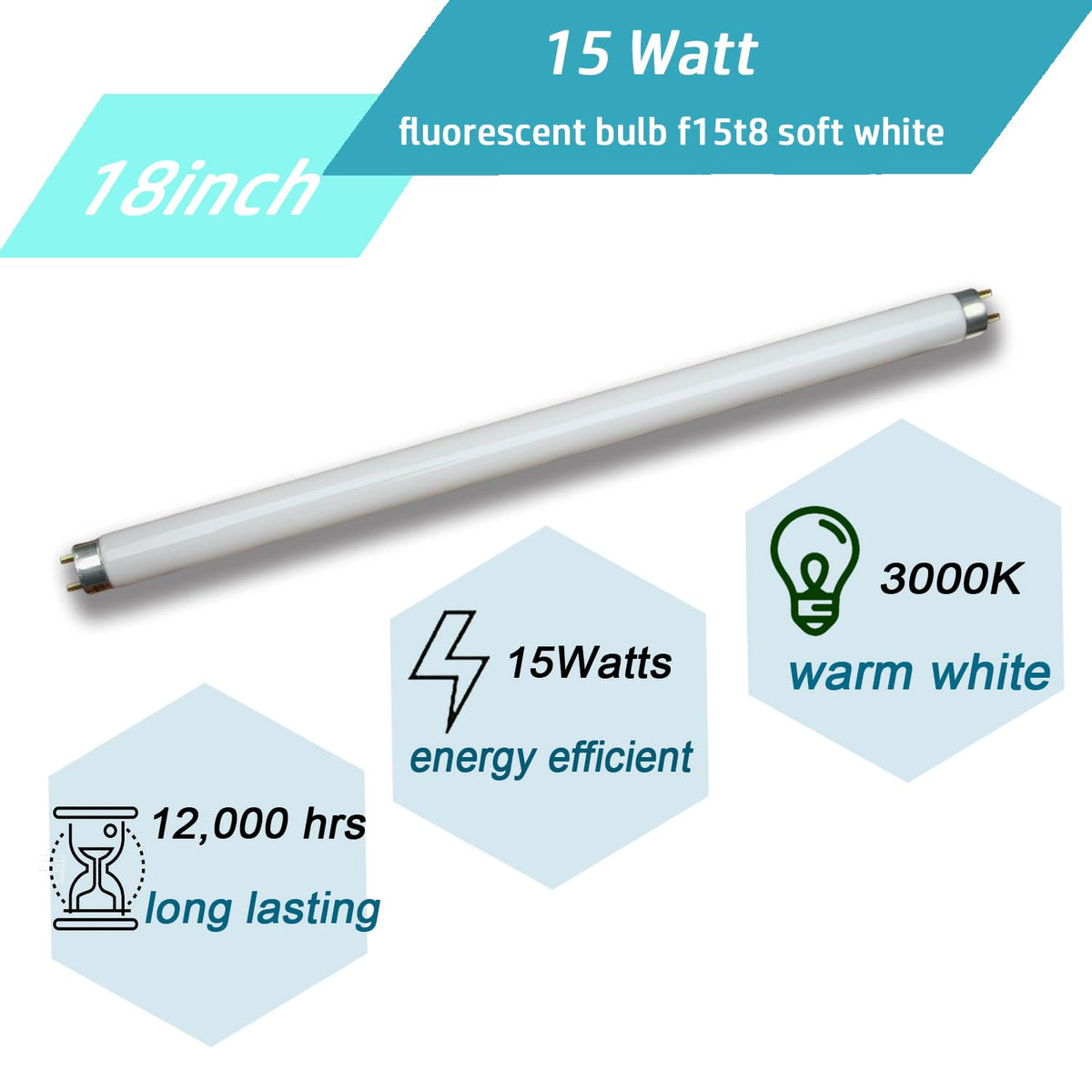 Cemlorot T8 glass tube, 1 inch wide, fits standard fixtures