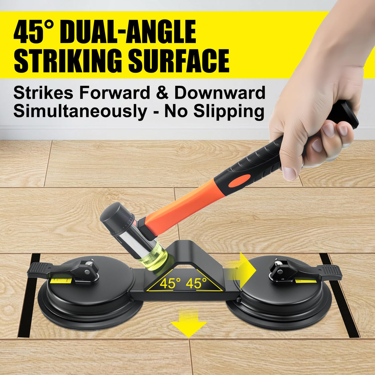 CenfeiTooL Floor Gap Fixer dual suction cups providing stable grip during gap closure.