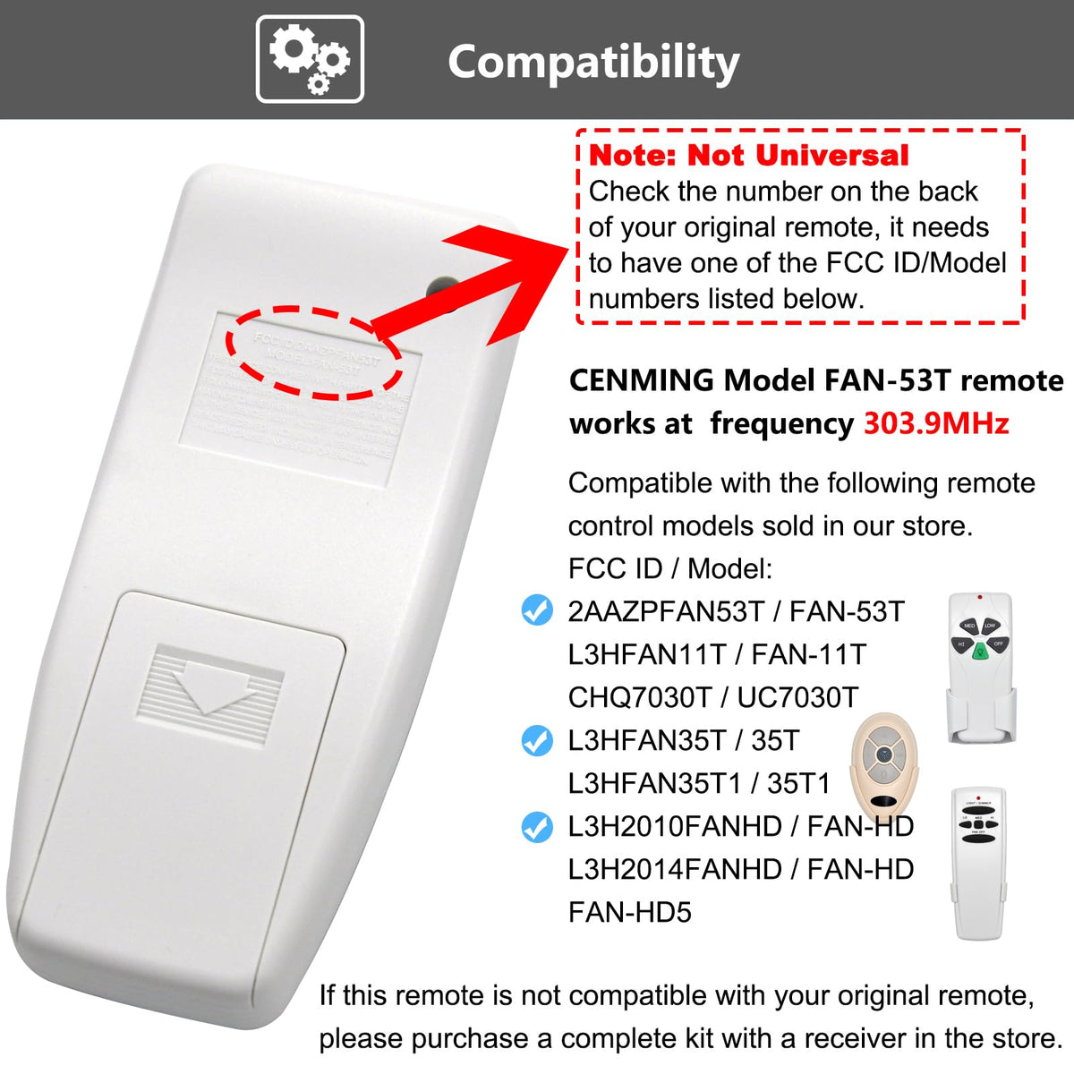 Dip-switch setup for fast pairing with the existing receiver
