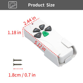 FAN-53T remote buttons showing 3 speeds and dimmer function