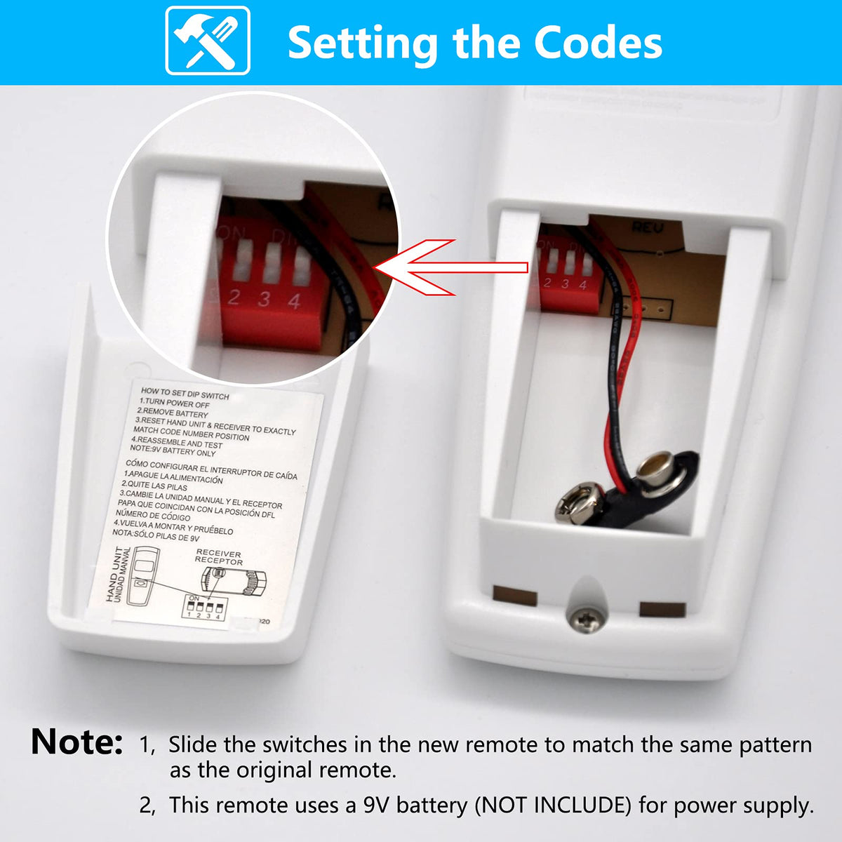 CENMING Fan-HD remote dimmer button close-up for light brightness control.