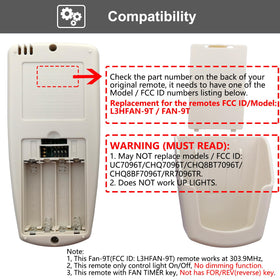 CENMING remote DIP switch alignment for seamless compatibility with existing receiver.