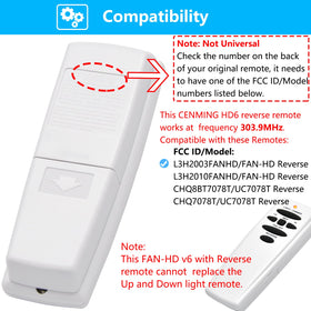 CENMING remote with light dimmer control for brighter or dimmer room lighting.