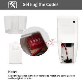 Wall-mount remote holder for convenient storage of the FAN-53T remote