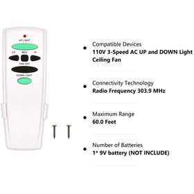 CENMING installation guide snippet for replacing Hampton Bay remote