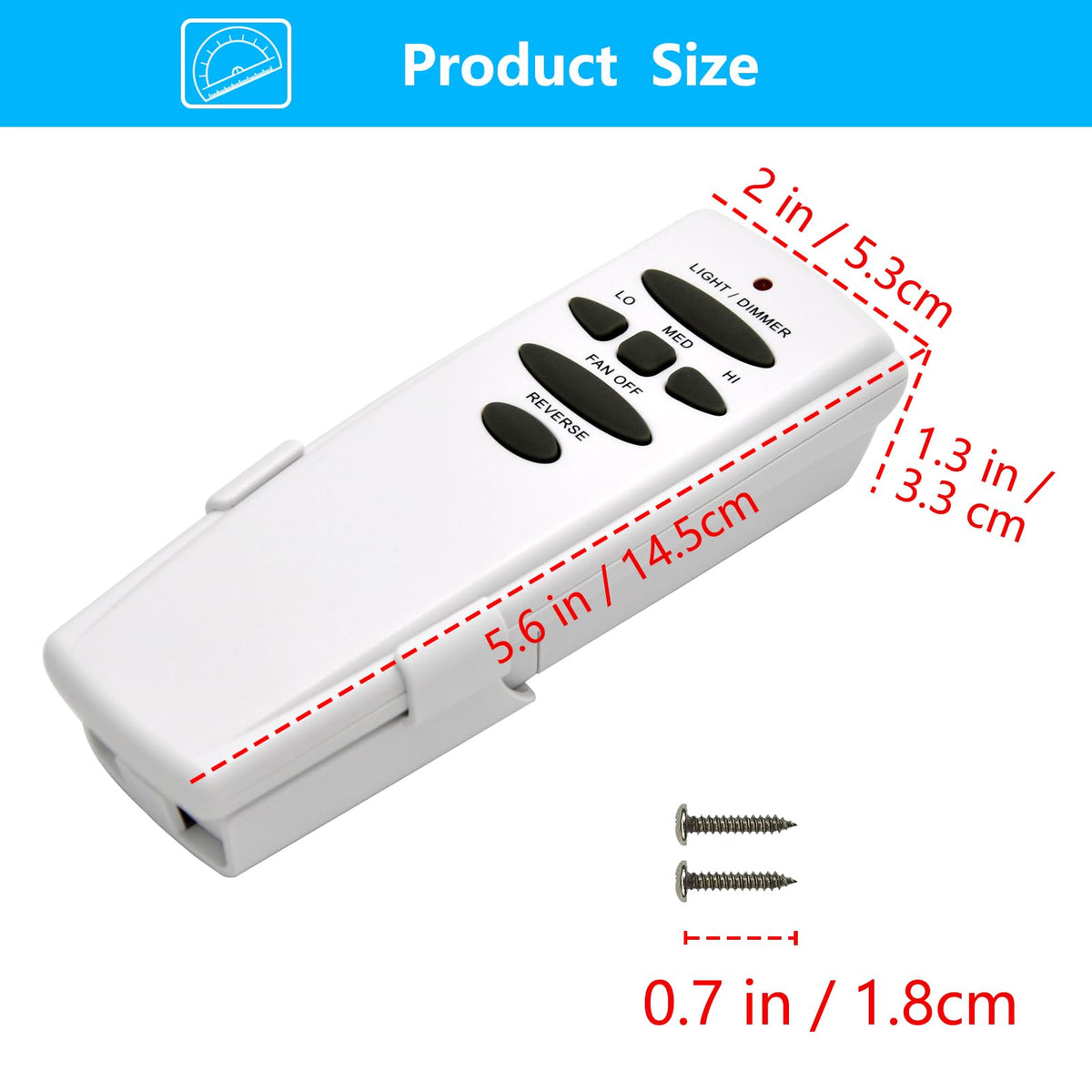 CENMING wall-mount holder keeps remote within reach.