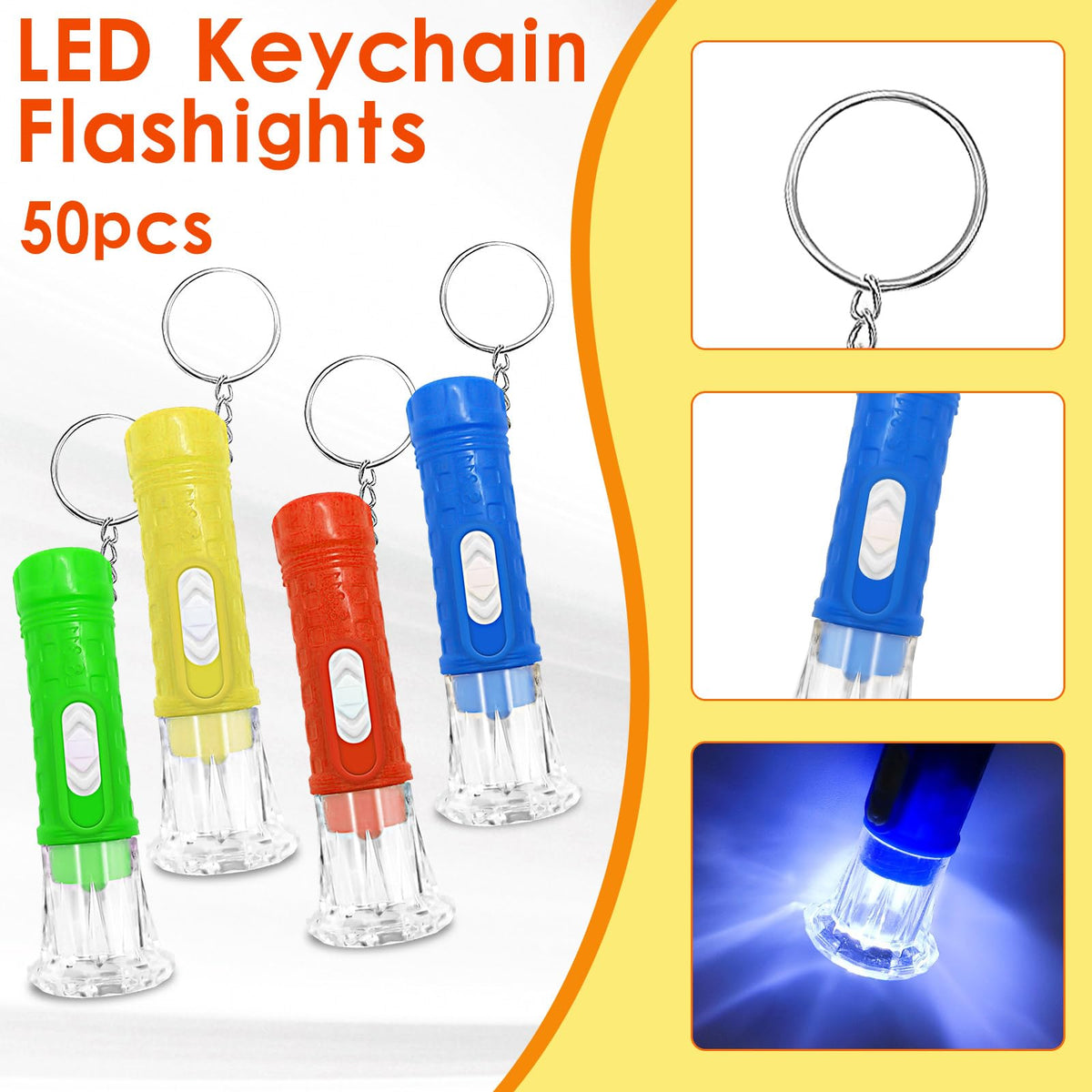 CENNSIOQP mini flashlight with durable plastic construction for reliable outdoor use.