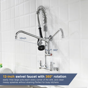 Cenosa 18-inch flexible hose enables precise pre-rinsing