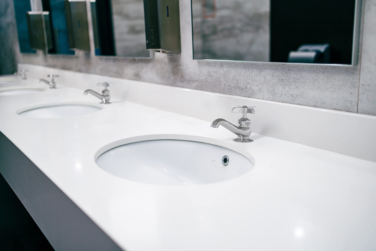 Central Brass 0239-P chrome four-arm handle close-up for easy temperature control.