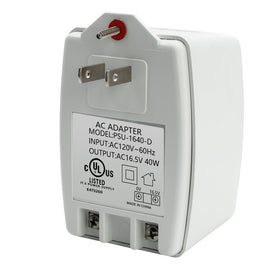 CENTROPOWER 16.5V 40VA doorbell transformer front view shows sturdy construction for reliable power
