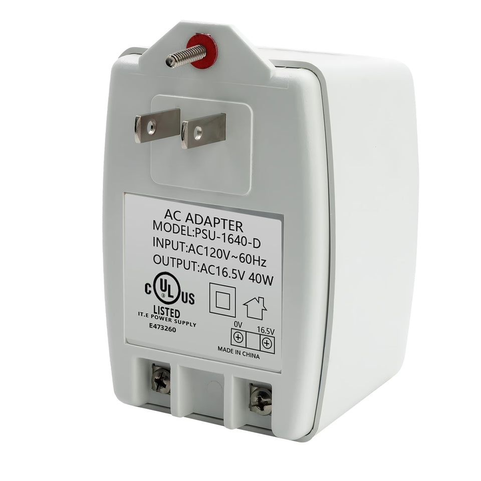 CENTROPOWER 16.5V 40VA doorbell transformer front view shows sturdy construction for reliable power