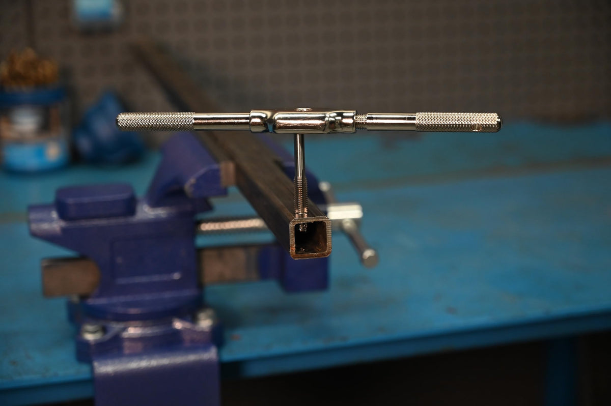 Century Drill & Tool 93202 hand-cutting-setup for precise manual threading.