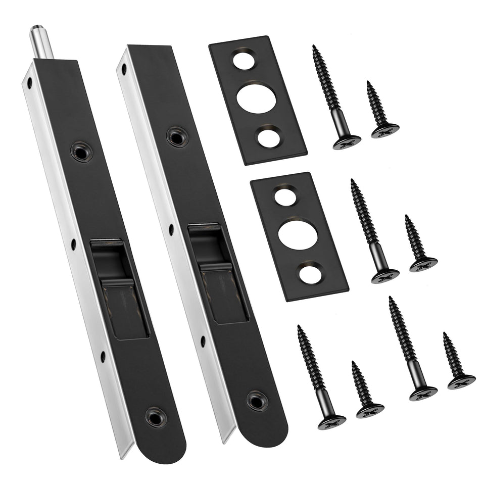 Ceoighe 2-pack 7-inch flush bolts for double doors, easy installation.