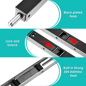 Ceoighe flush bolt for inactive leaf on double doors, easy to install at top or bottom.