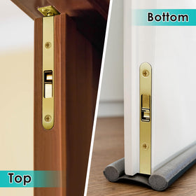 Ceoighe flush bolt on inactive leaf demonstrates secure double-door operation.