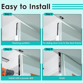 Ceoighe flush bolt includes rustproof screws and surface strikes for easy install.