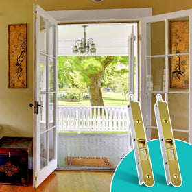 Ceoighe copper finish flush bolt complements contemporary home decor.