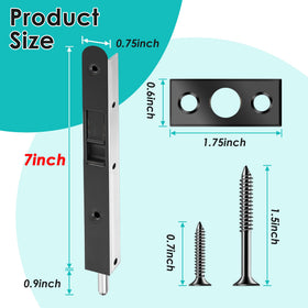 Ceoighe modern decorative flush bolt complements French or double doors.