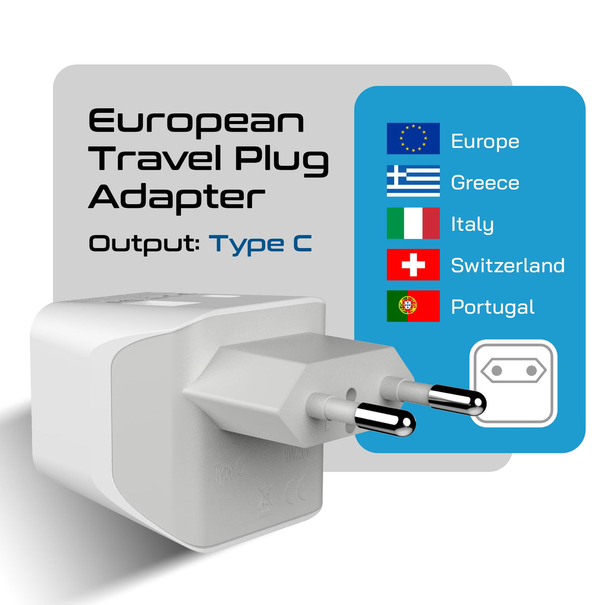 Ceptics CTU-9-9C-PK USB-A port enables simultaneous charging during trips