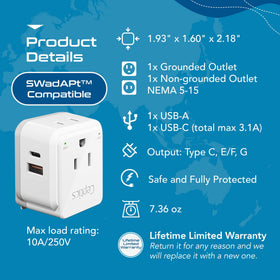 Ceptics Type G plug for UK sockets on the go