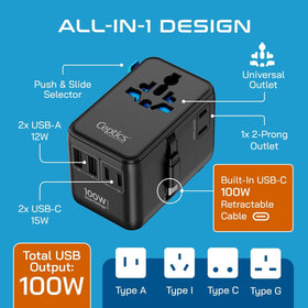 Ceptics USB-A and USB-C ports power multiple devices