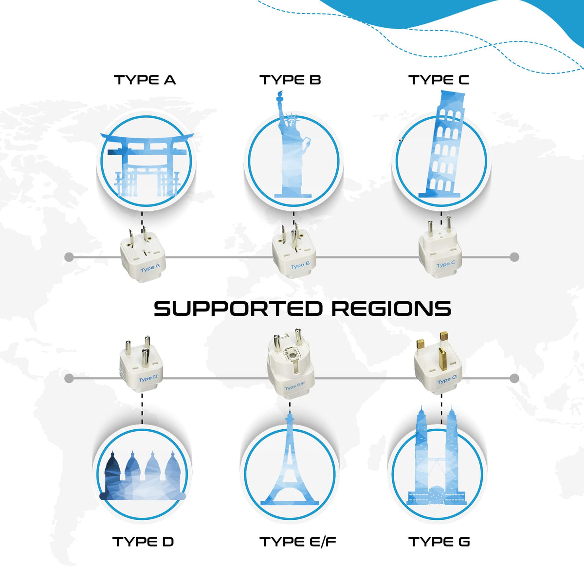 Ceptics GP-12PK European plug for Europe compatibility on the go