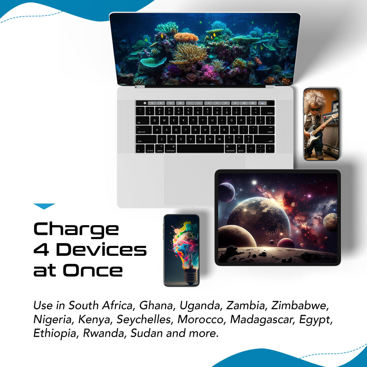 Ceptics adapter demonstrates broad Africa compatibility across multiple outlets.