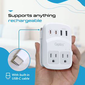 Ceptics WPS-5B surge protection keeps devices safe during use