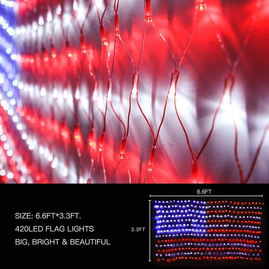 Cerflyer outdoor flag net light IP45 protects against rain and snow.