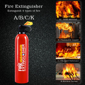 Cermug fire extinguisher kitchen-ready with 8-in-1 capability.