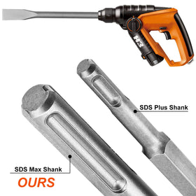CertBuy SDS Max flat chisel 280mm close-up in action