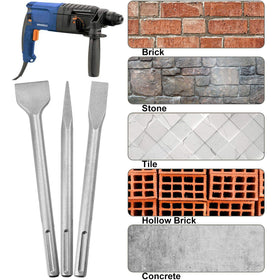 CertBuy SDS Max scaling chisel 250mm close-up showing heavy-duty steel