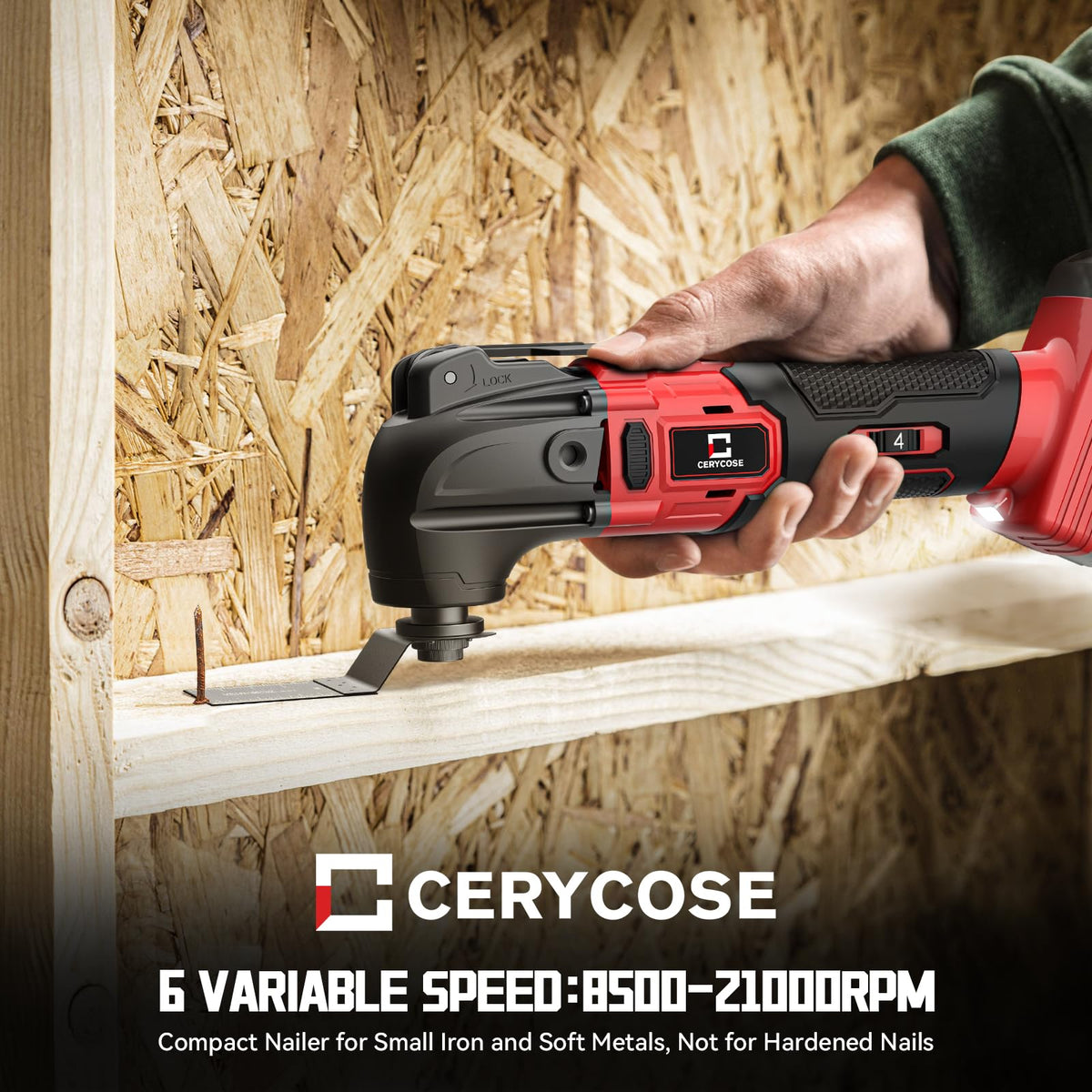 Cerycose 15-piece sanding and blade kit for quick setup.