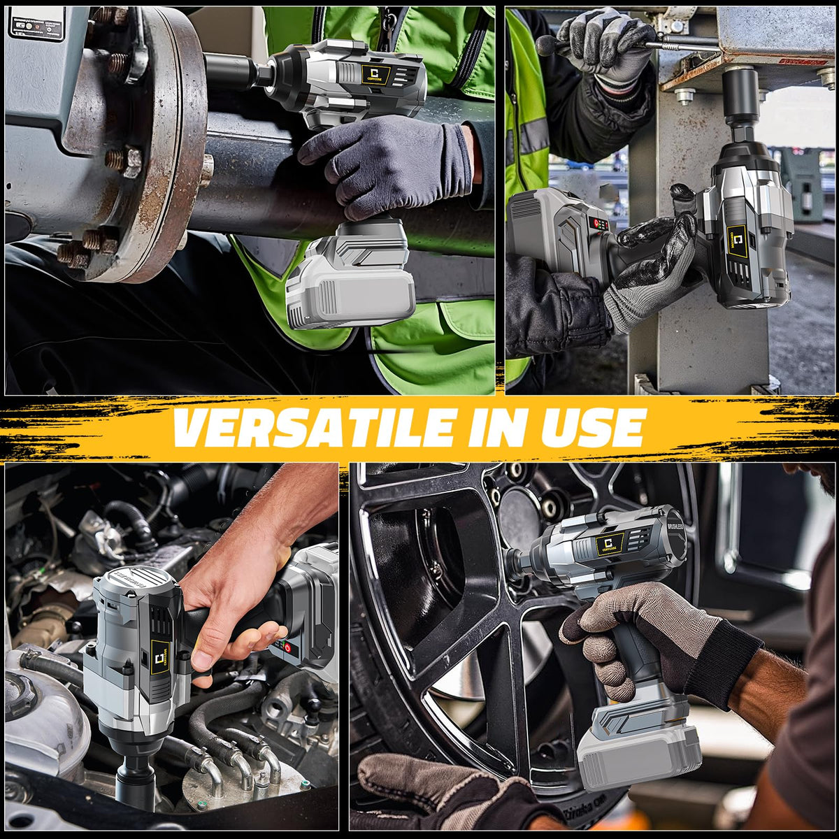 Cerycose impact wrench supports sockets and accessories for automotive use