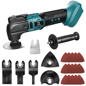 Cerycose cordless oscillating tool with auxiliary handle for precise control in tight spaces.