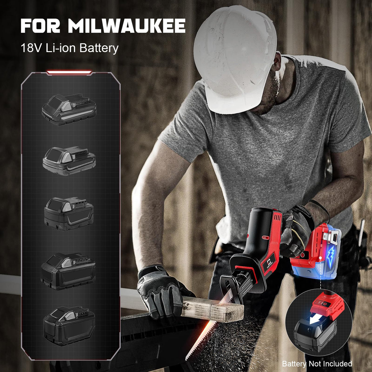 Cerycose built-in LED light brightens the work area for precise cuts