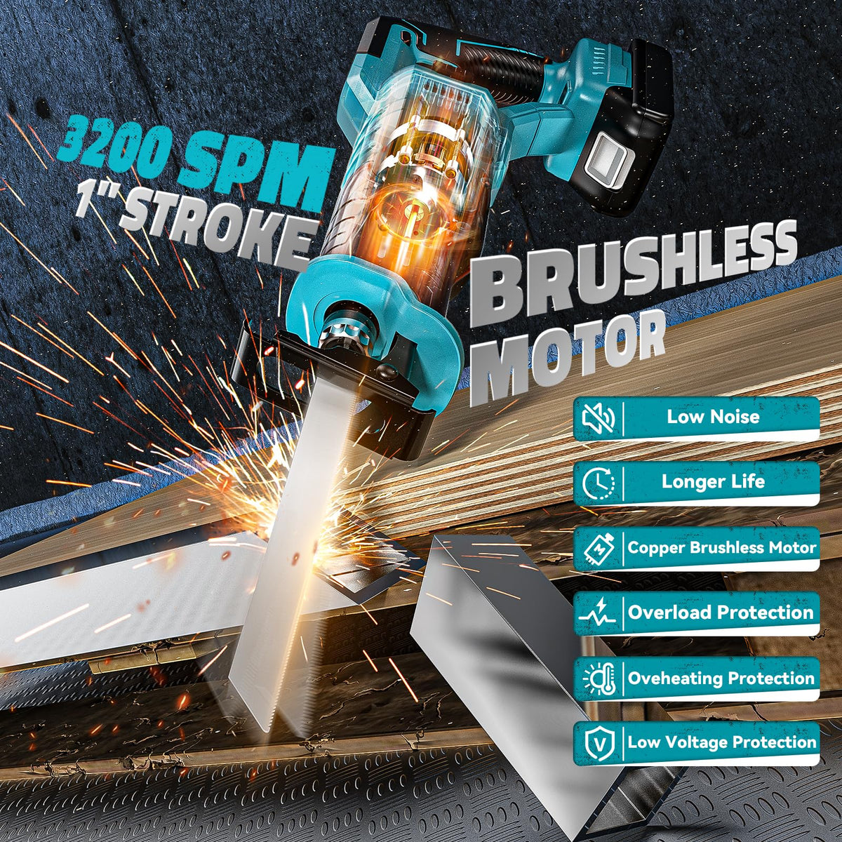 Cerycose rubber grip and double-handed design reduce fatigue during long cuts