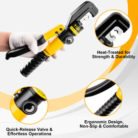 Cesilili C-style head allows easy die changes for versatile tasks.