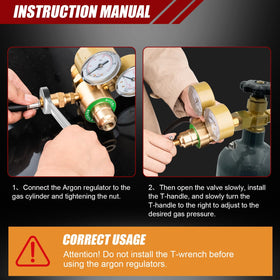 Cesilili regulator CGA580 inlet connection for stable gas supply during welding