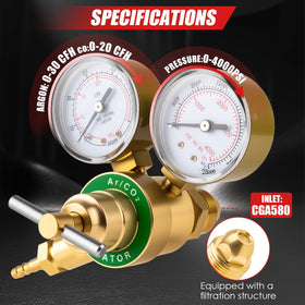 Cesilili regulator with precision filtration protects the welding system from impurities