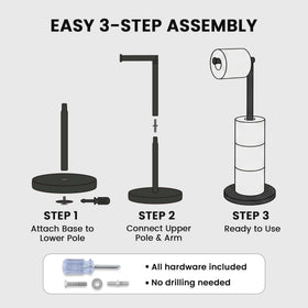 Cesun image showing four-roll storage and upright organization.